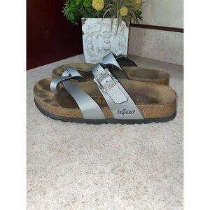 Papillio by Birkenstock Metallic Silver Jewels Thong Womens Size US 7 /EU36